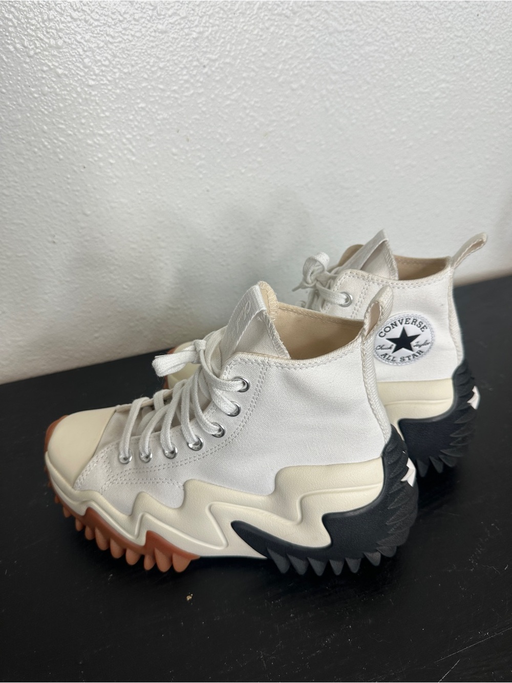 Converse Kids' Run Star Hike High Top Sneaker - White/Black/Brown